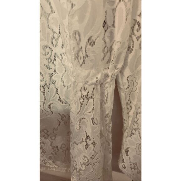 WHBM White House Black Market Lace Tunic with elastic Side Size L - Picture 3 of 10